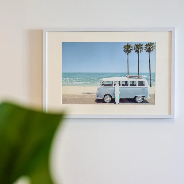Custom framed art paper prints with mat