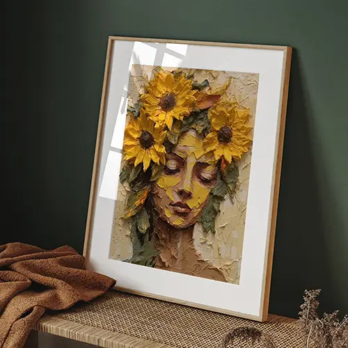 Framed poster print wall art display