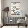 Cartoon large wall art