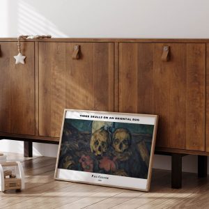 Paul Cezanne Three Skulls On An Oriental Rug wall art prints