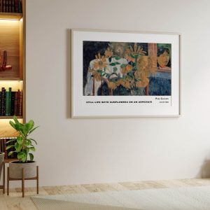 Paul Gauguin Still Life With Sunflowers On An Armchair wall art prints
