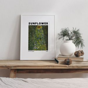 Gustav Klimt Sunflower wall art