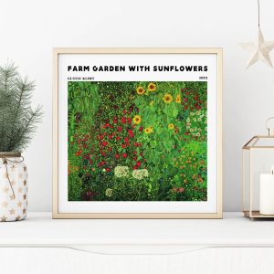 Gustav Klimt Farm Garden With Sunflowers wall art