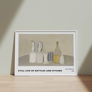 Giorgio Morandi Still Life Of Bottles And Pitcher wall art