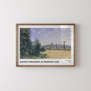 Alfred Sisley Sahurs Meadows In Morning Sun wall art