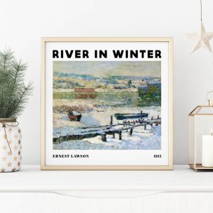 Ernest Lawson River In Winter wall art