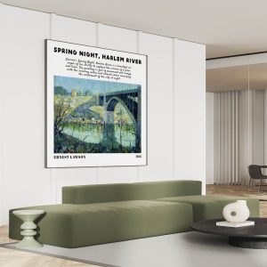 Ernest Lawson Spring Night Harlem River wall art prints