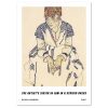Egon Schiele The Artist'S Sister In Law In A Striped Dress large wall art