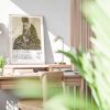 Egon Schiele Edith With Striped Dress wall art prints