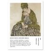 Egon Schiele Edith With Striped Dress large wall art