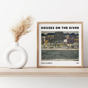 Egon Schiele Houses On The River wall art