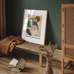 Egon Schiele Seated Woman With Legs Drawn Up wall art prints