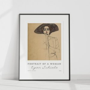 Egon Schiele Portrait Of A Woman wall art