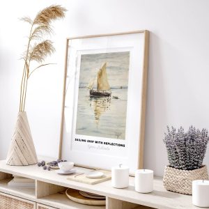 Egon Schiele Sailing Ship With Reflections wall art prints