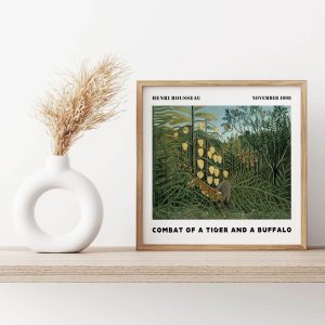 Henri Rousseau Combat Of A Tiger And A Buffalo wall art