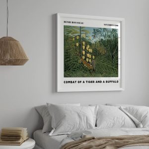 Henri Rousseau Combat Of A Tiger And A Buffalo wall art prints