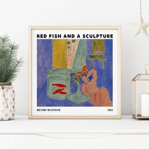 Henri Matisse Red Fish And A Sculpture wall art