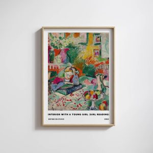 Henri Matisse Interior With A Young Girl (Girl Reading) wall art