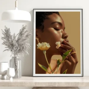 Golden Whisper Beauty wall art prints