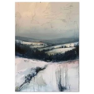 Misty Valley Dreams Mountains large wall art