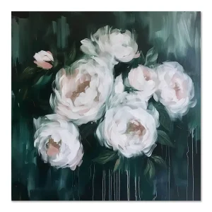 Ivory Blooms Floral large wall art
