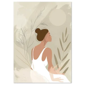 Gentle Reflection Beauty large wall art