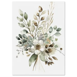 Delicate Botanical Elegance Floral large wall art