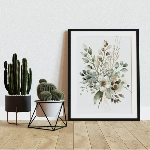Delicate Botanical Elegance Floral wall art prints