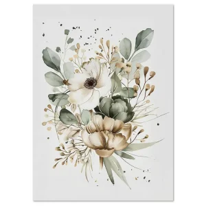Romantic Floral Whisper Floral large wall art