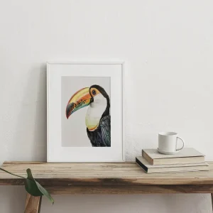 Exotic Toucan Portrait Bird wall art prints
