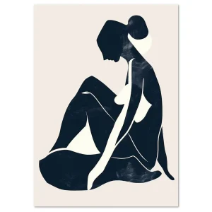 Silhouette of Serenity Beauty large wall art