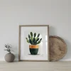 Green Oasis Leaf wall art prints
