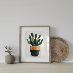 Green Oasis Leaf wall art prints