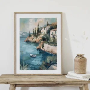 Mediterranean Dreamscape Coastal wall art prints