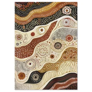 Aboriginal Sun Symphony Aboriginal large wall art