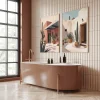 Mediterranean Courtyard Duo Coastal canvas prints