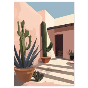 Sunshine Courtyard Coastal large wall art