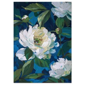 Blossoming Elegance Floral large wall art