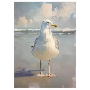 Seaside Wanderer Bird large wall art