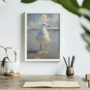 Seaside Wanderer Bird wall art prints