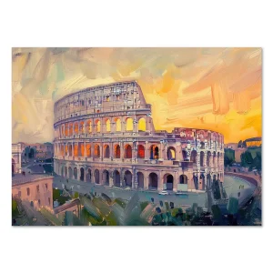Roman Sunset Landmark large wall art