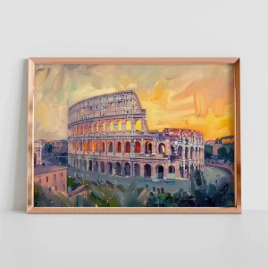 Roman Sunset Landmark wall art prints