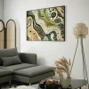 Harmony in Green Aboriginal canvas prints