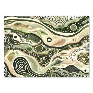 Gentle Fields Abloom Aboriginal large wall art