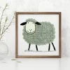 Cheerful Lamb's Greeting Kids wall art prints