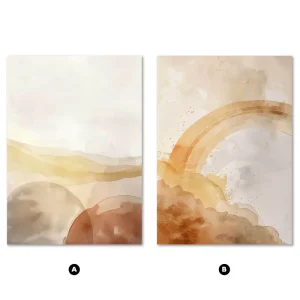 Sunlit Dreams Duo Abstract large wall art
