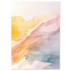 Sunrise's Lively Brush Abstract large wall art