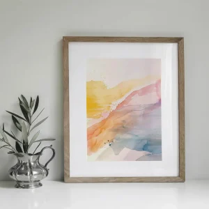 Sunrise's Lively Brush Abstract wall art prints