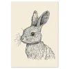 Gentle Rabbit's Gaze Line large wall art