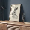 Gentle Rabbit's Gaze Line canvas prints